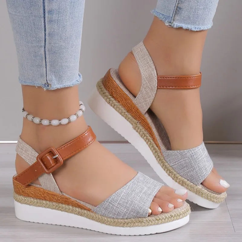 Summer Shoes Sandals Women Soft Sandals Ladies Slip On Sandals For Women Wedge Ladies Shoes Plus Size Footwear Slipper Female