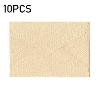 10pcs Window Envelopes for Letters DIY Handmade Gift Packaging Bag Wedding Party Invitation Card Cover Linen Texture Envelopes