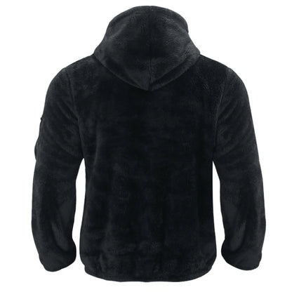 2024 American Style Heavy Coat Men's Winter Jacket Double-sided Fleece Warm Windbreaker Casual Sports Hooded Coat Bomber Jacket