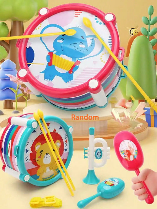 1 set of children's musical instrument toys, suitable for indoor and outdoor children's music practice toys