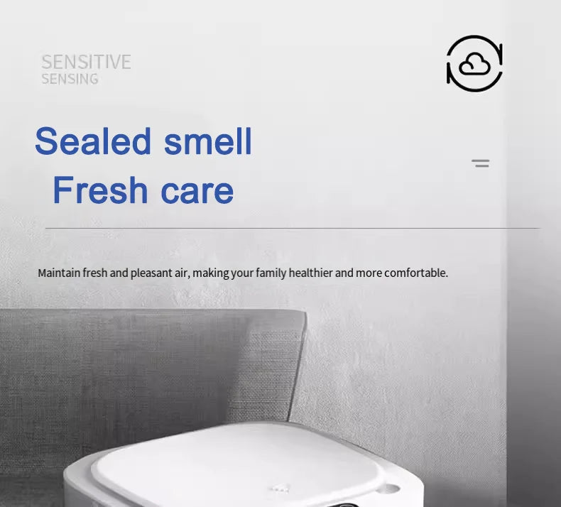2025 new smart induction trash can for household sealing 12L cracked and cover smart trash can for living room bathroom kitchen