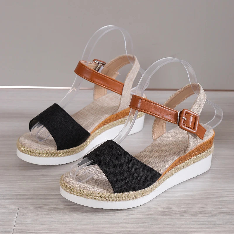 Summer Shoes Sandals Women Soft Sandals Ladies Slip On Sandals For Women Wedge Ladies Shoes Plus Size Footwear Slipper Female