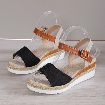 Summer Shoes Sandals Women Soft Sandals Ladies Slip On Sandals For Women Wedge Ladies Shoes Plus Size Footwear Slipper Female