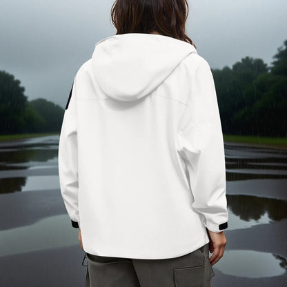 Women'S Tops Hooded Windbreaker Women'S Jacket Waterproof Coat Outdoor Travel Contrast Functional Style Solid Color Adventure