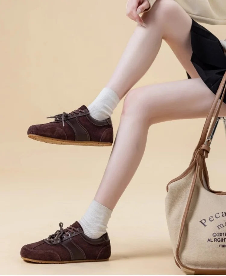 Tennis Lace-Up Hike Shoes Sneakers Cross-tied Comfort Casual Flats Shoes Woman High Quality Sport Shoes Female Sneakers