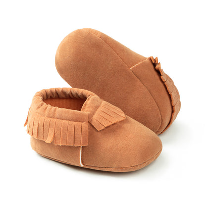 Adorable Tassel Moccasin Shoes for Baby Girls - Soft Sole, Lightweight