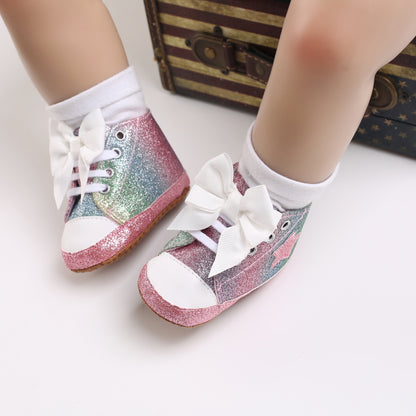 [Fashionable Star Shoes] Soft Non-Slip Baby Girl's Fashionable Five-Pointed Star Children's Sports Shoes | First Pair Toddler Shoes