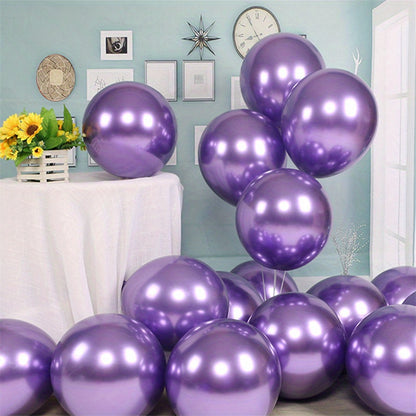 100pcs 5 Inch Metal Mixed Color Balloons With Roll Of Glue Dots Birthday Wedding Balloon Arch, Party Decorations Easter Gift