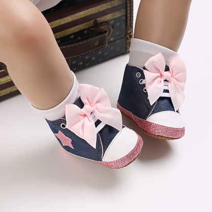 [Fashionable Star Shoes] Soft Non-Slip Baby Girl's Fashionable Five-Pointed Star Children's Sports Shoes | First Pair Toddler Shoes