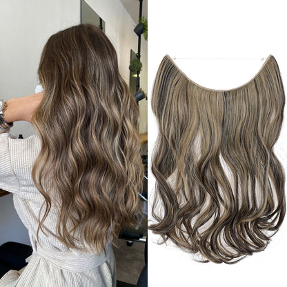Hair Extensions Invisible Hair Extensions Secret Hidden Wire Long Curly Hair Pieces For Women Synthetic