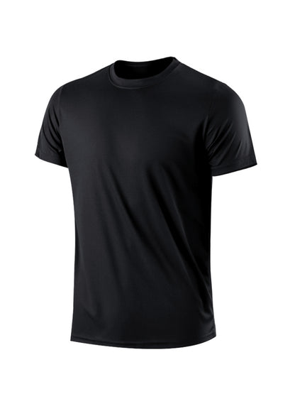 Men's Quick-Dry Athletic T-Shirt - Neon Green Workout Shirt, Lightweight Moisture-Wicking Gym Tee for Running, Training, Boxing, Cycling - Breathable Athletic Top with Round Neck, Gym Shirt, Sports Apparel, Sleek Design, Elas