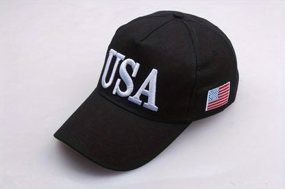 Premium USA Themed Embroidered Cotton Baseball Cap - Unisex Trucker Hat for Hip-Hop Style - Comfortable & Stylish