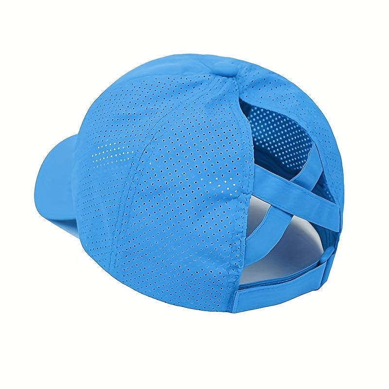 [1X Summer Cap] 1X Quick-Dry Summer Baseball Cap | Men's Ponytail Sun Protection Hat, Women's Sports Cap, Camping Hat