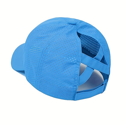 [1X Summer Cap] 1X Quick-Dry Summer Baseball Cap | Men's Ponytail Sun Protection Hat, Women's Sports Cap, Camping Hat