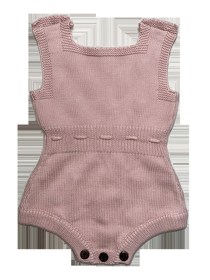 Adorable Hand-Knitted Newborn Baby Romper - Soft 100% Cotton, Pompom Details, Breathable, Comfortable, One-Piece Jumpsuit Overalls for Baby Boys and Girls, 2022 Latest Design