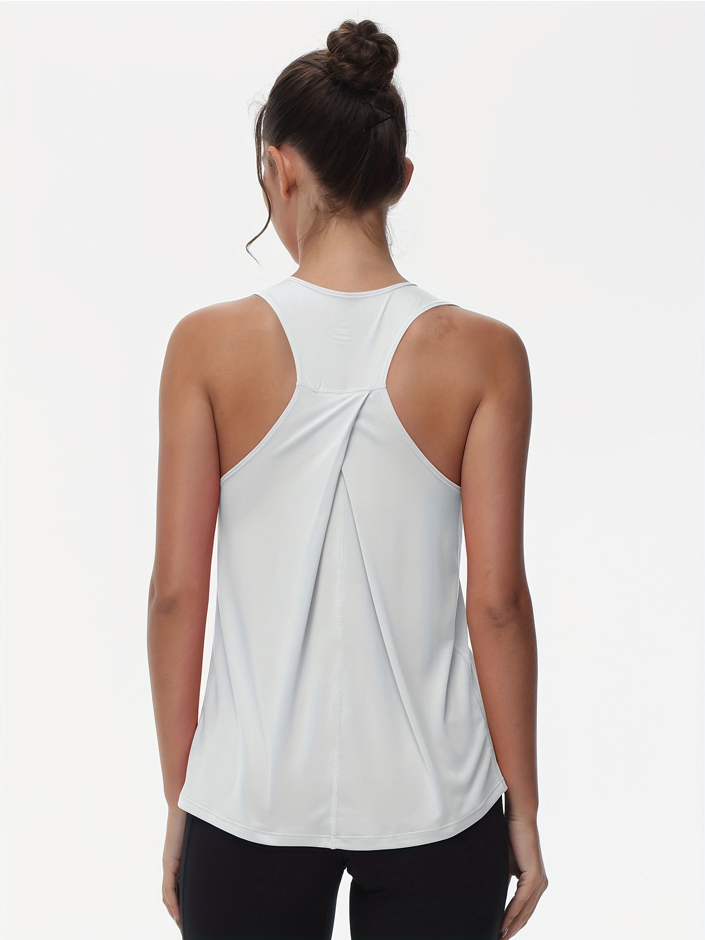 Women's Sleeveless Running Tank Top, Athletic Gym Workout Jogging Yoga Vest Top, Quick-Dry, Breathable Sportswear