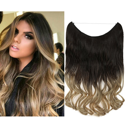 Hair Extensions Invisible Hair Extensions Secret Hidden Wire Long Curly Hair Pieces For Women Synthetic