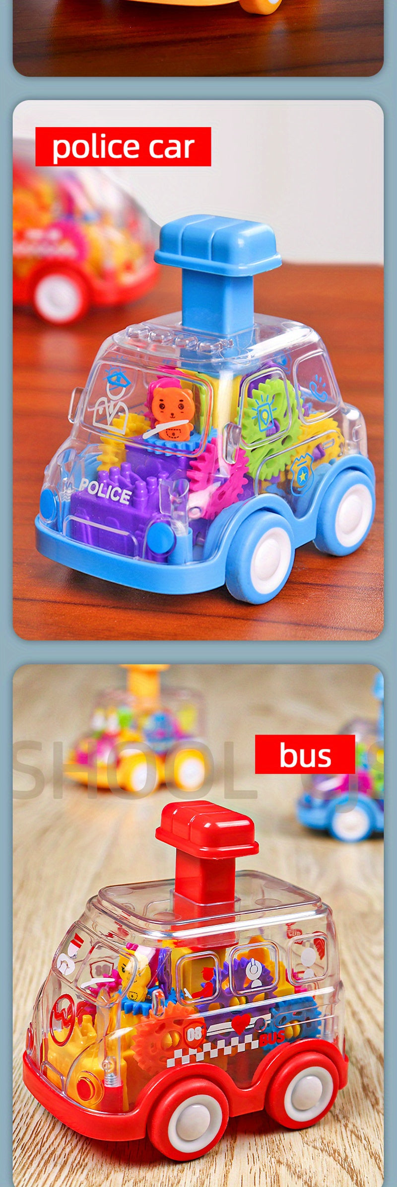 Children Press Car Boy 3 Inertia Pull Back Car 1-2 Years Old Baby 6 Months Baby Educational Toy Resistant To Falling