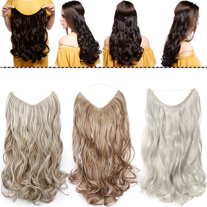 Hair Extensions Invisible Hair Extensions Secret Hidden Wire Long Curly Hair Pieces For Women Synthetic