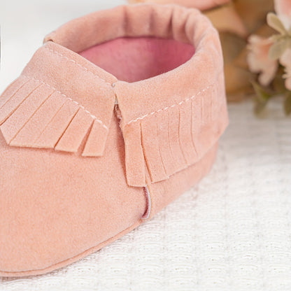 Adorable Tassel Moccasin Shoes for Baby Girls - Soft Sole, Lightweight