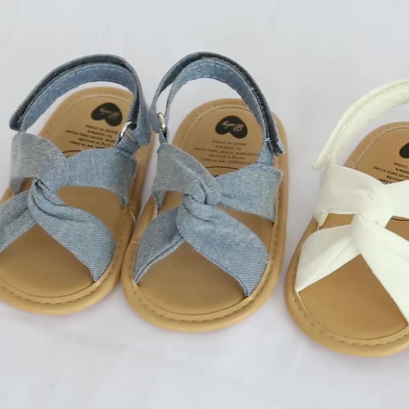 Baby Girls Hook And Loop Sandals, Lightweight Non-Slip Comfy Walking Shoes For Newborn Infant, Summer