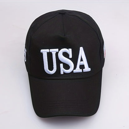 Premium USA Themed Embroidered Cotton Baseball Cap - Unisex Trucker Hat for Hip-Hop Style - Comfortable & Stylish