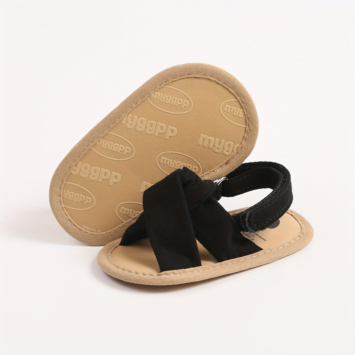 Baby Girls Hook And Loop Sandals, Lightweight Non-Slip Comfy Walking Shoes For Newborn Infant, Summer