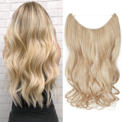 Hair Extensions Invisible Hair Extensions Secret Hidden Wire Long Curly Hair Pieces For Women Synthetic