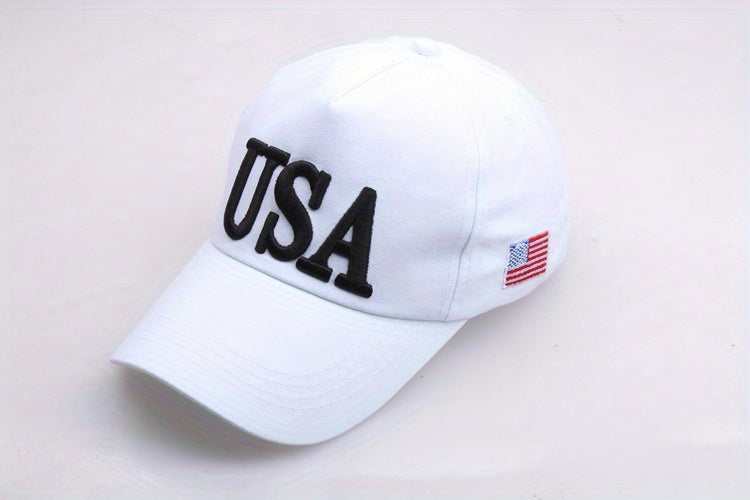 Premium USA Themed Embroidered Cotton Baseball Cap - Unisex Trucker Hat for Hip-Hop Style - Comfortable & Stylish