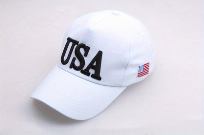 Premium USA Themed Embroidered Cotton Baseball Cap - Unisex Trucker Hat for Hip-Hop Style - Comfortable & Stylish