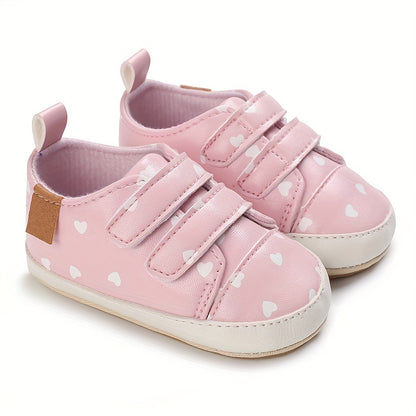 Toddler Baby Sneakers Soft Sole Non-slip Hook And Loop Fastener Shoes First Walkers Crib Shoes Girls And Boys