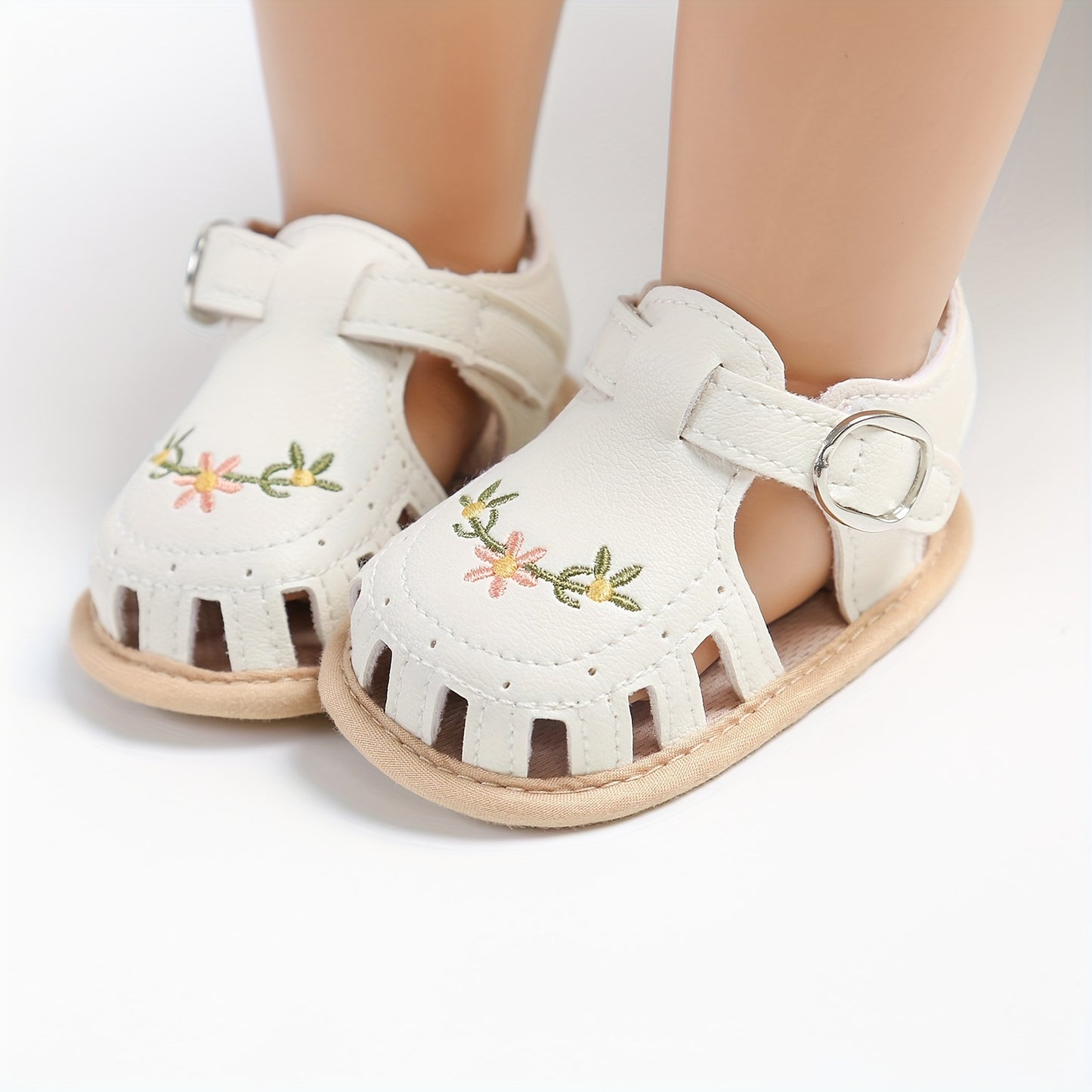 Adorable Baby Girl's Sandals - Non-Slip, Breathable, Comfortable Shoes for Toddler's First Steps, Walking, and Outdoor Play - Soft, Lightweight, Easy to Wear and Remove