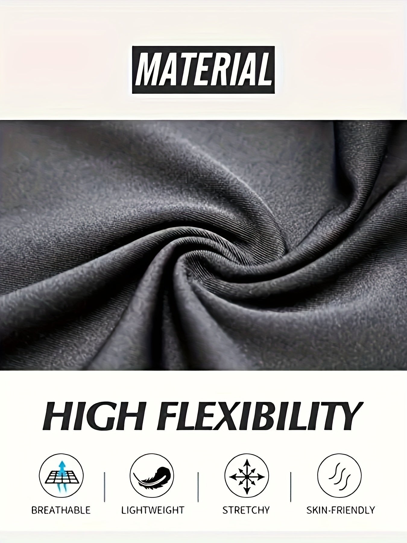 3-Pack Men's Plus Size Long Sleeve Compression Shirts, High-Stretch Polyester Blend, Athletic Crew Neck Sportswear Tops, UV Protection Moisture-Wicking Baselayer