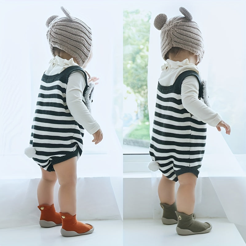 Infant Baby Girls Cute Cartoon Fruit Embroidery Lightweight High Top Sock Shoes, Toddlers Outdoor Comfortable Non-slip Soft Sole Slip On Floor Shoes