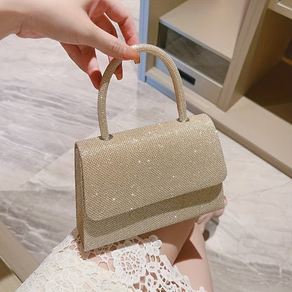 Rhinestone Decor Evening Bag, Glitter Clutch Purse For Women, Sparkly Handbag For Wedding Party Prom for Carnaval Music Festival
