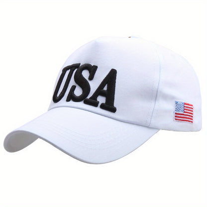 Premium USA Themed Embroidered Cotton Baseball Cap - Unisex Trucker Hat for Hip-Hop Style - Comfortable & Stylish