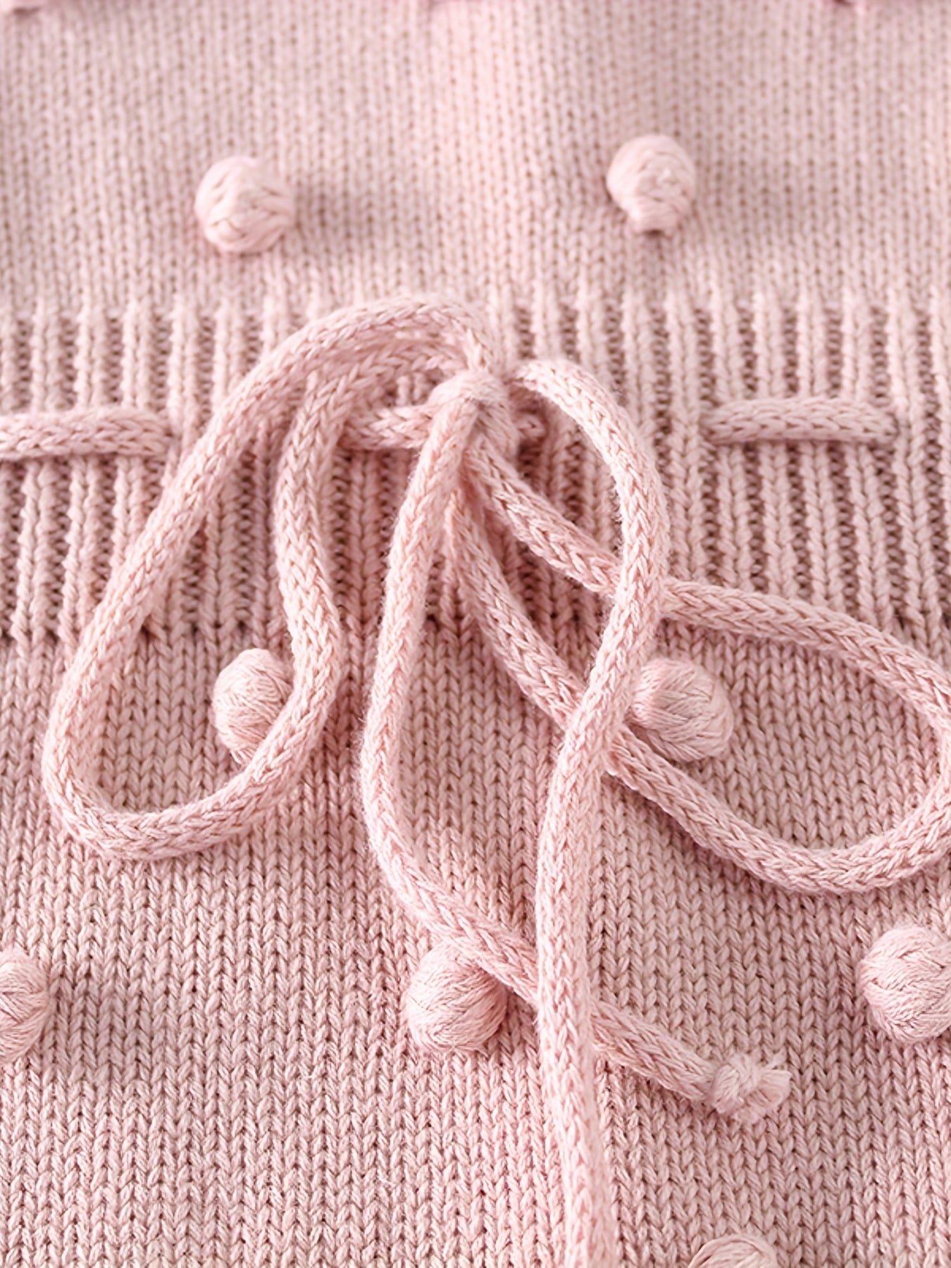 Adorable Hand-Knitted Newborn Baby Romper - Soft 100% Cotton, Pompom Details, Breathable, Comfortable, One-Piece Jumpsuit Overalls for Baby Boys and Girls, 2022 Latest Design