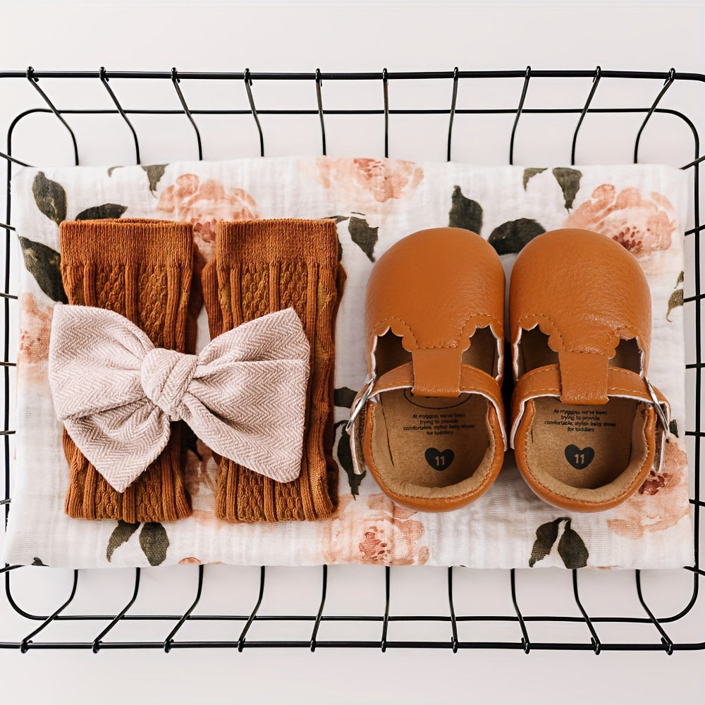 Baby Girls Mary Jane Flats Shoes Lightweight Non-Slip Sneakers Crib Shoes First Walkers Prewalkers For Newborn Infant, Halloween Gifts