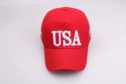 Premium USA Themed Embroidered Cotton Baseball Cap - Unisex Trucker Hat for Hip-Hop Style - Comfortable & Stylish