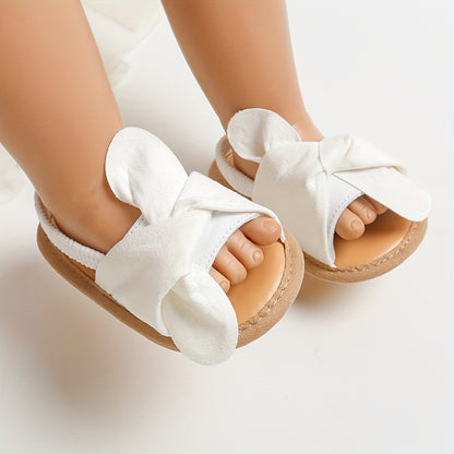 Floral Non-slip Baby Girl Sandals with Ruffle Trim – Comfy Open Toe Toddler Princess Shoes for Spring/Summer